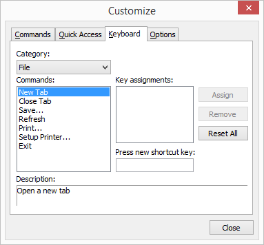 CustomizeDialog